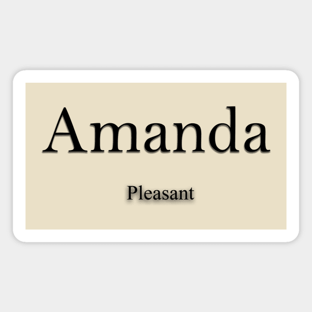 Amanda Name meaning Magnet by Demonic cute cat